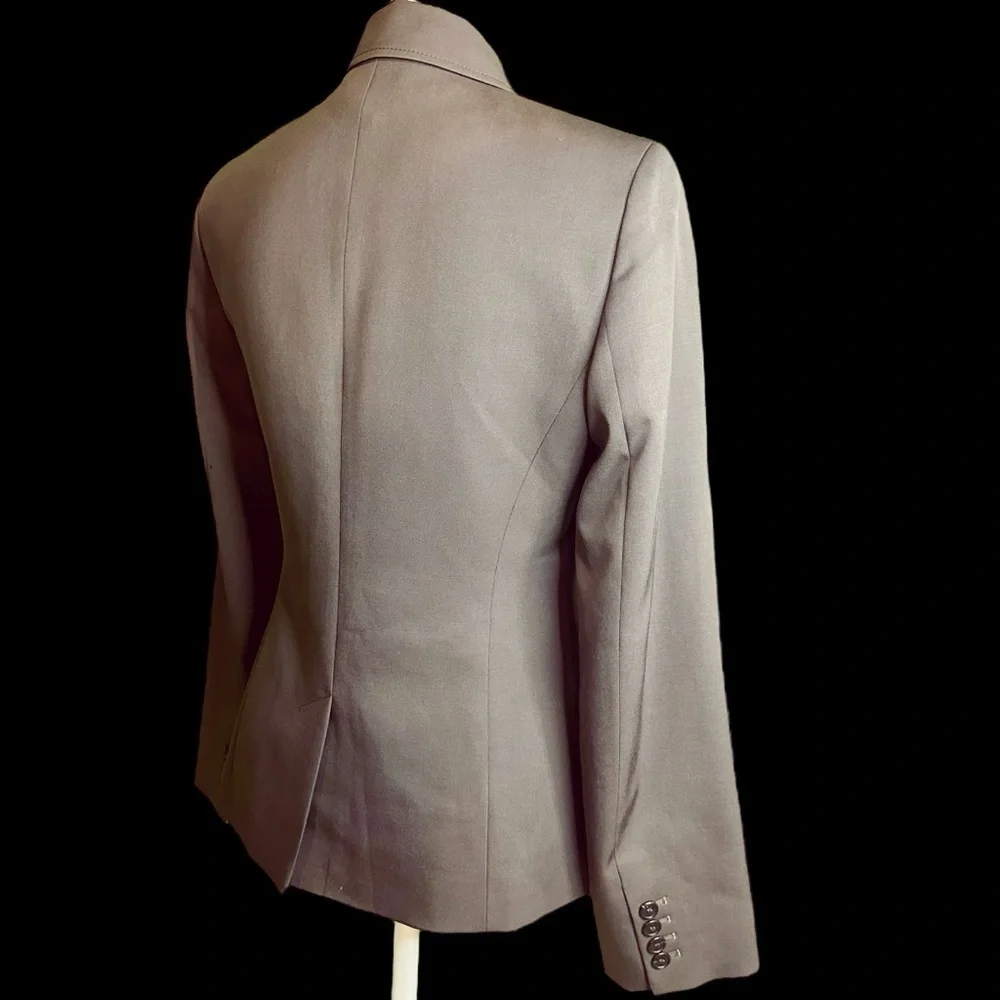 J. Crew 100% Wool Olive Green / Taupe Single Button Blazer Size 4 RN77388